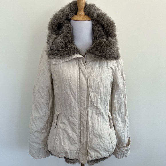 CH Carolina Herrera Jacket Rabbit Fur Size Small - Picture 5 of 11